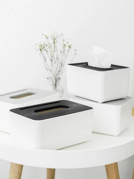 

White Tissue Box Household Bedroom Nordic Ins Living Room Drawer Tissue Box Tea Table Storage Box Kitchen Boxes Decoration FH001