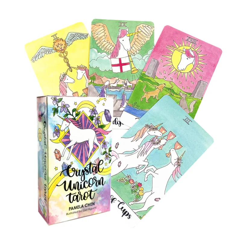 Новинка 2021 справочные пособия с картами Единорог из горного хрусталя Tarot-гадания