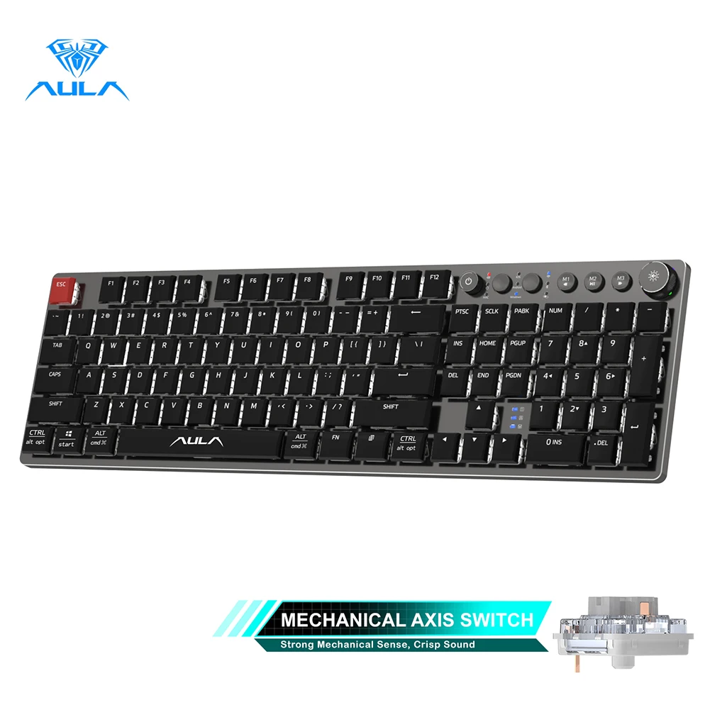 types of computer keyboard Original New Wireless Mechanical keyboard Support Bluetooth /Type-c Thin 104 Keys  for Android Windows 10 Desktop Laptop PC wifi keyboard for pc Keyboards