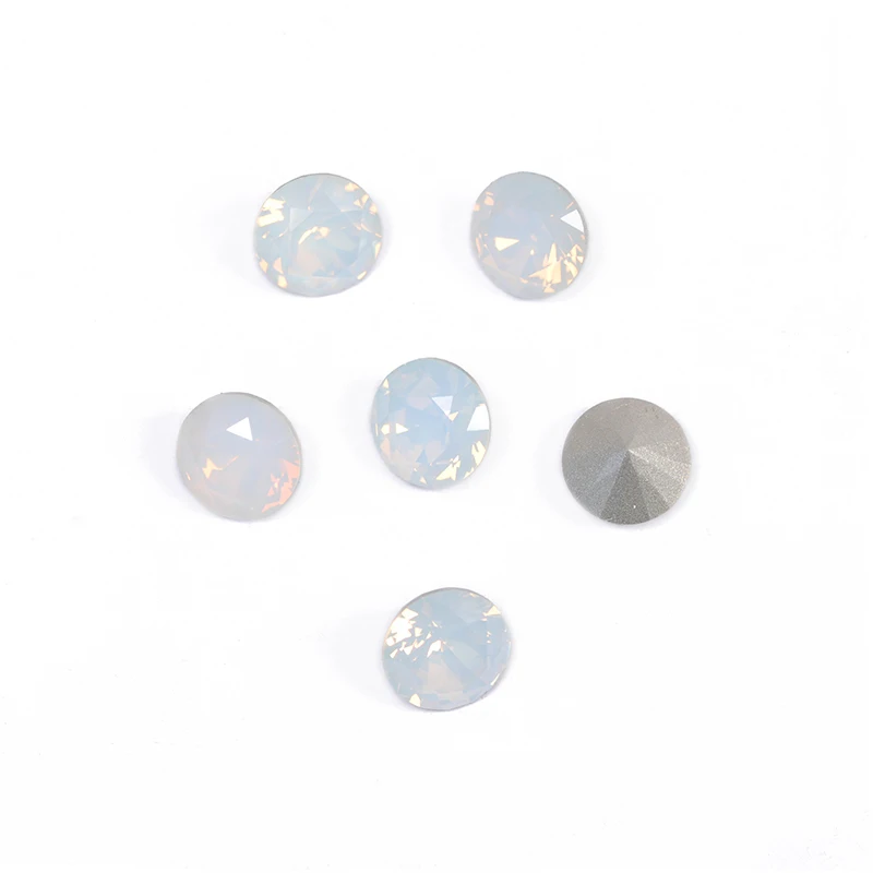 YANRUO 1357 All Sizes White Opal Brilliant Cut Sewing Stones Point Back Strass Crystal Craft Rhinestones For Jewelry Making