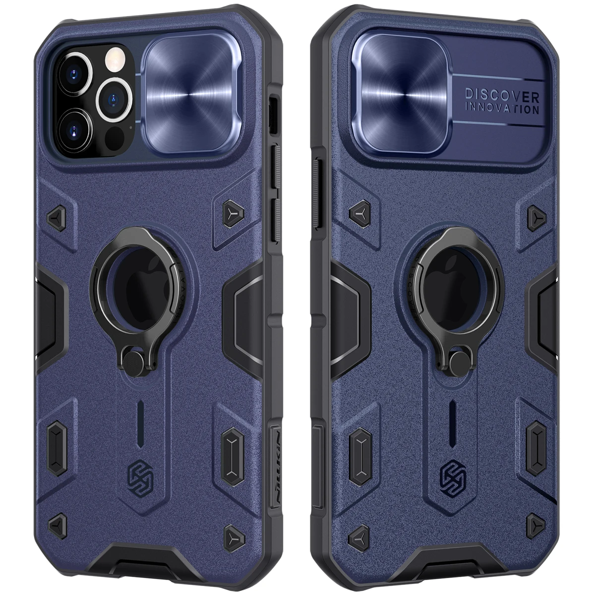 NILLKIN for iPhone 12 Pro Max /iPhone 12 Mini Case with Ring Stand Camera Protection Slide Cover for iPhone 12 Pro Case