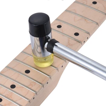 

Double Headed Replaceable Rubber Hammer Mallet Guitar Wire Replacement Detachable Fretboard Fretwork Installing Tool New