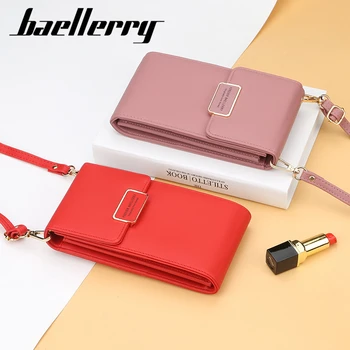 

2020 New Women Casual Wallet Brand Cell Phone Wallet Big Card Holders Handbag Purse Clutch Messenger Shoulder Straps Bag