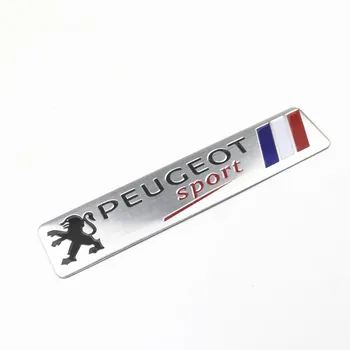 

Car Decoration Stickers Logo 3D Aluminium Emblem Badge Decal For Peugeot 107 108 206 207 308 307 508 2008 3008 Car Styling