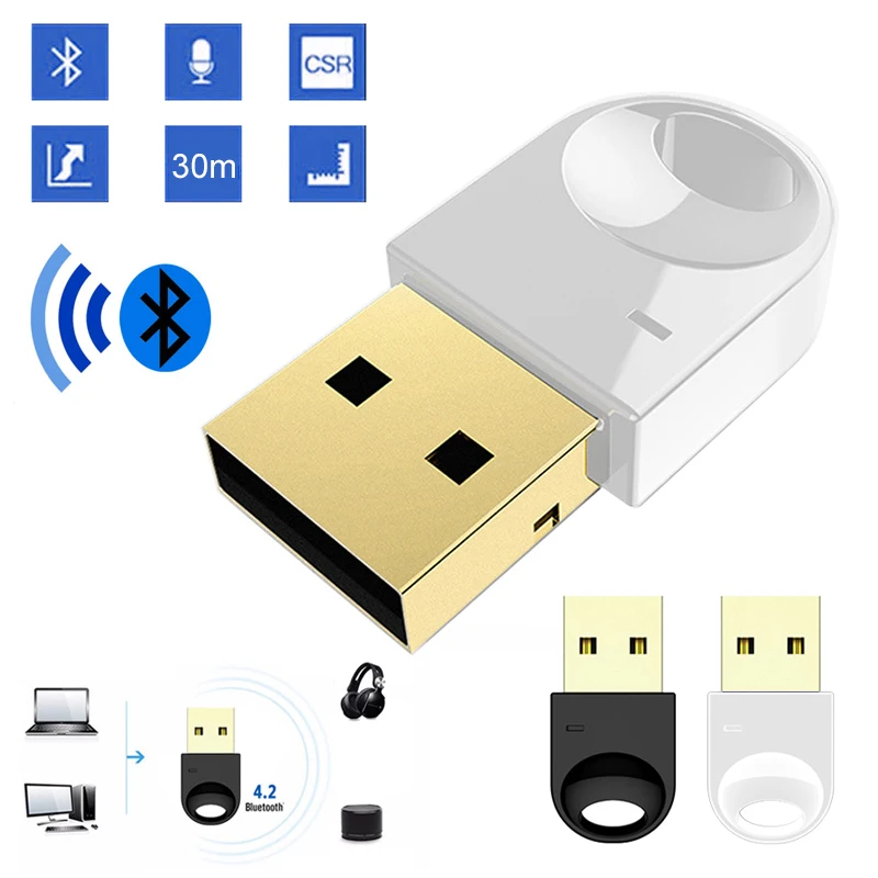 

Wireless USB Bluetooth Adapter 4.2 Bluetooth Dongle Music Sound Receiver Adaptador Bluetooth Transmitter For Computer PC Laptop