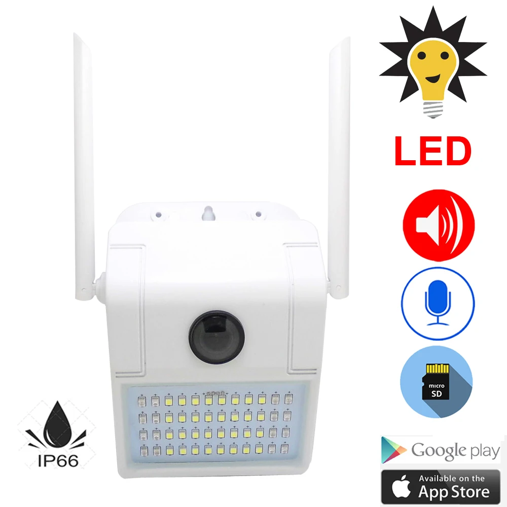 Настенная ip-камера в форме лампы Wifi 1080P двухсторонняя аудио наружная крытая CCTV