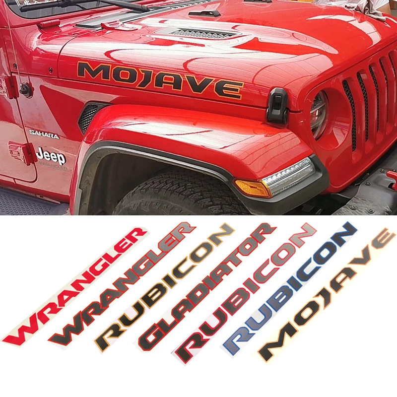 Decals for TJ JK Jeep Wrangler letters replacement fender vinyl sticker