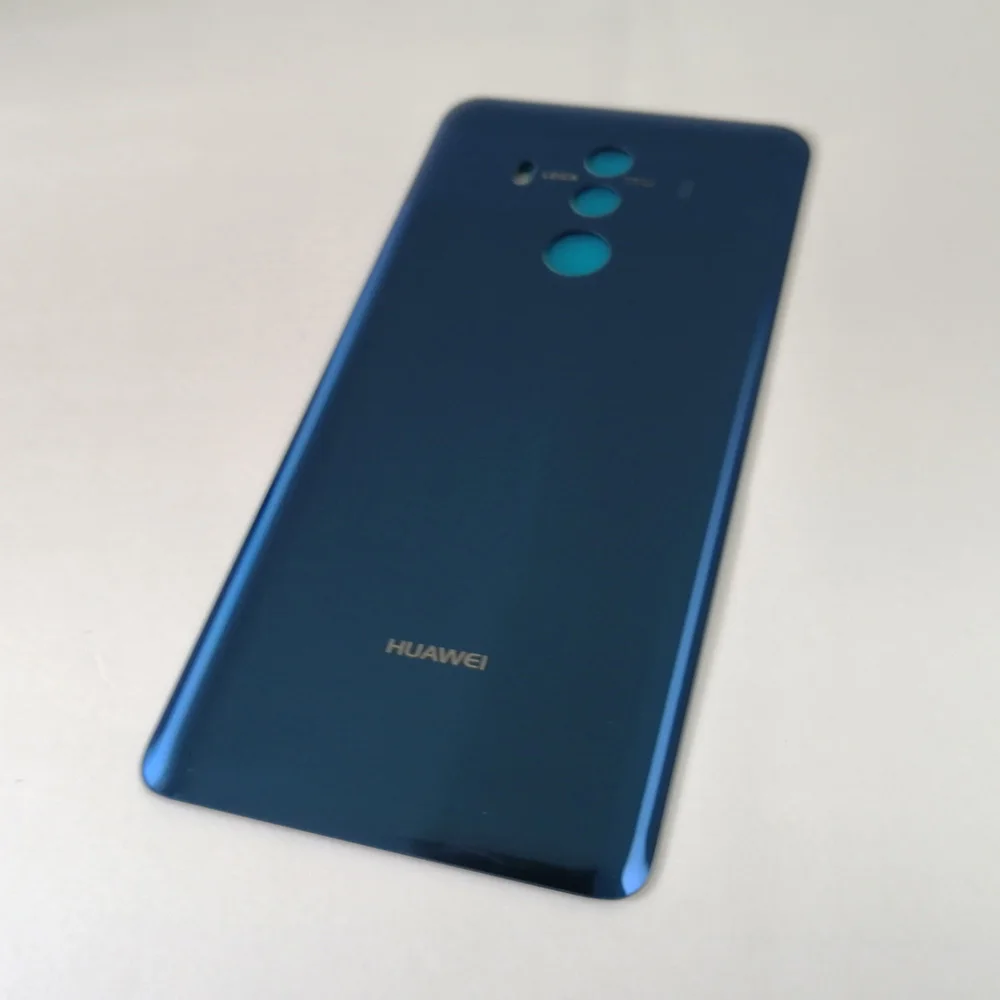Blue Mate 10 Pro HUAWEI mate 10 Pro 6,0 дюймов стеклянная крышка батареи, Замена задней двери чехол на заднюю крышку, липкая наклейка - Color: Blue Mate 10 Pro