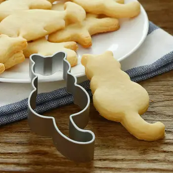 

Kitchen Cookie Cutter Cat Shaped Aluminium Mold Sugarcraft Cake Cookies Pastry Baking Cutter Mould Cake Decorating Tools