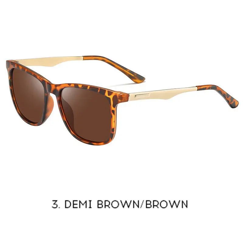 Women Polarized Mirror Sunglasses Eyewear UV400 Black Gray Blue Pink RFT201965N - Цвет линз: demi.brown.brown