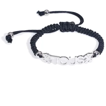 

NEW TOUSES bear Jewelry Fashion Hot pendientes Alloy Letter Bracelet Chain Charm Bracelet Female Personality joyas anillo