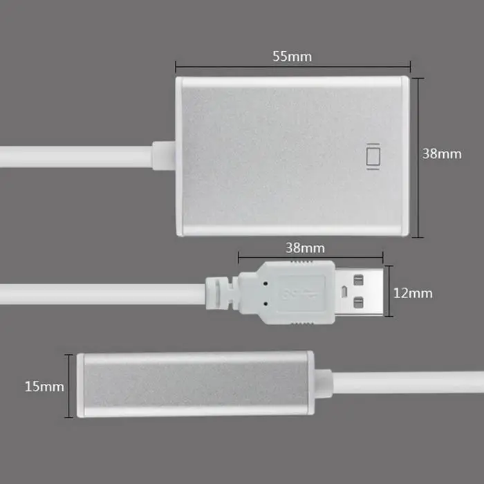 USB 3,0 к HD мультимедийный интерфейсный кабель адаптер серебро 18 см/7,1 дюйма