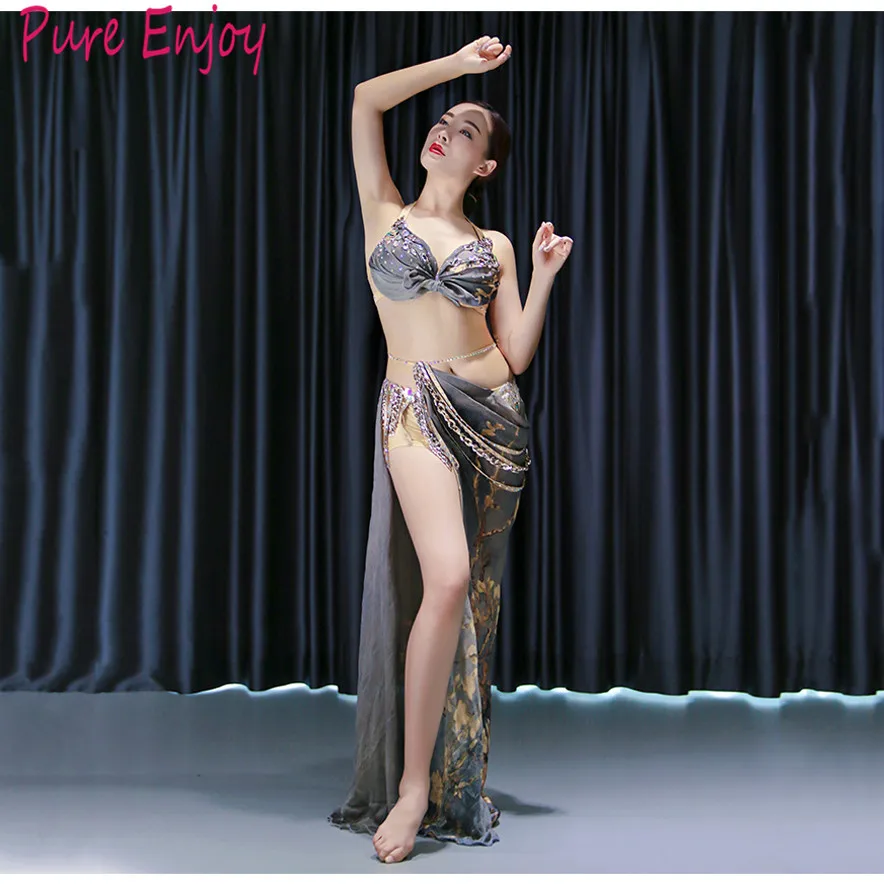 Профессиональный костюм для танца живота женщин Производительность наряды Bollywood