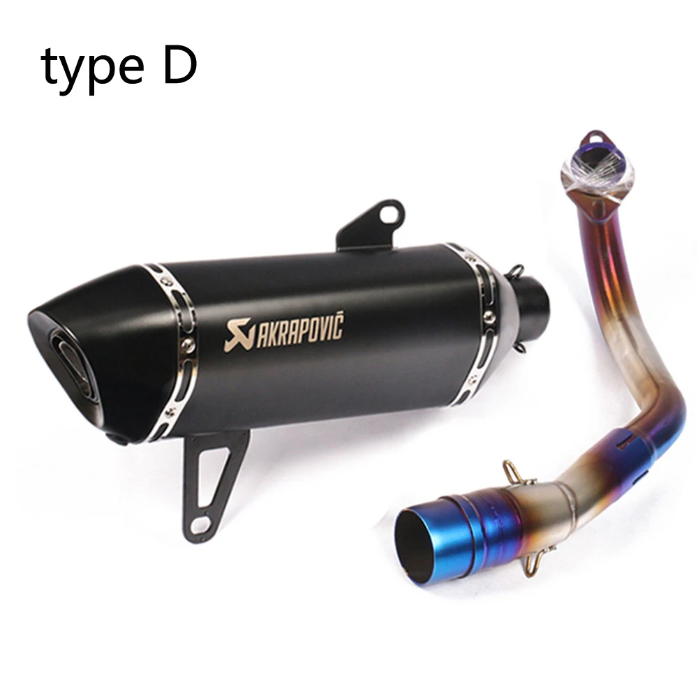 type D Универсальный Akrapovic мотоцикл выхлопной модифицированный глушитель для мотоцикла Мото для Yamaha Xmax 250 XMAX250 Xmax 300 XMAX300 - Цвет: type D