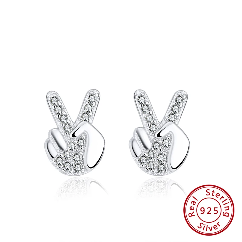 ORSA JEWELS, маленькие серьги, дизайн, AAAA, циркон, 925 пробы, серебро, маленькие серьги, ювелирные изделия, вечерние, подарок, OSE219 - Цвет камня: OSE215