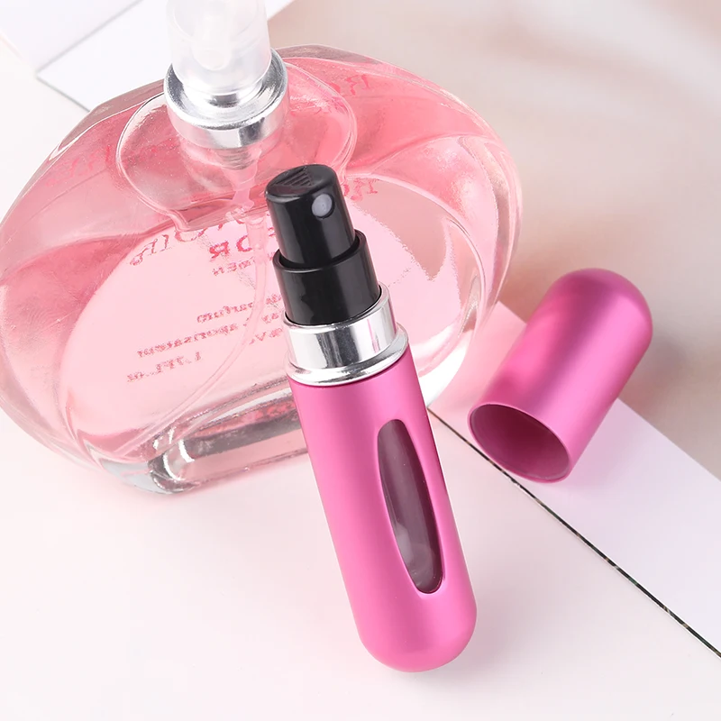 5ml Refillable Mini Perfume Spray Bottle Aluminum Spray Atomizer Portable Travel Cosmetic Container