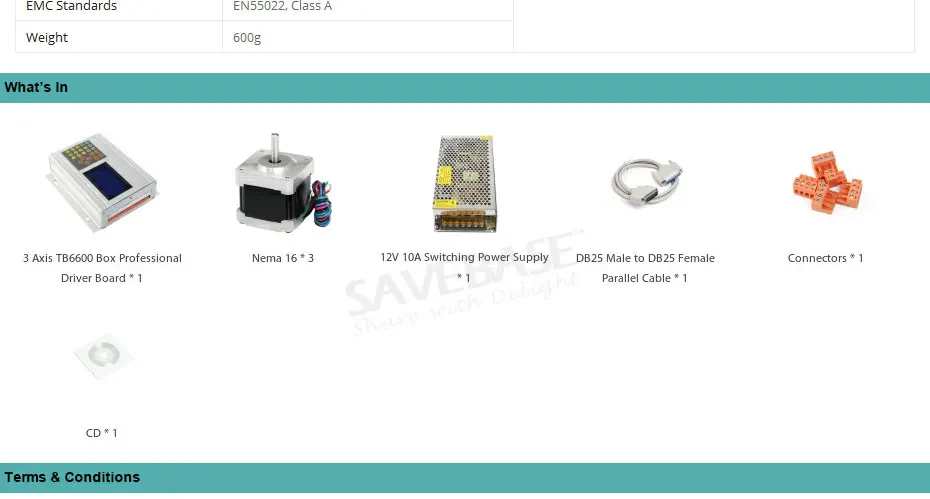 3 оси TB6600 контроллер 0-10A HB Nema16 шаговый двигатель 12В высокого качества блок питания для станка с ЧПУ комплект