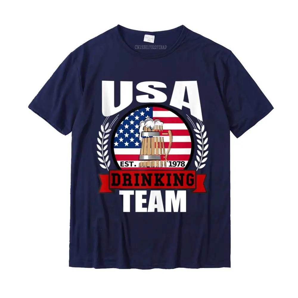 Cool T-Shirt Fashion Round Neck Casual Pure Cotton Mens Tops Shirts Simple Style Short Sleeve T Shirt Top Quality USA Drinking Team Funny American Flag 4th of July Gift Idea Tank Top__MZ16158 navy