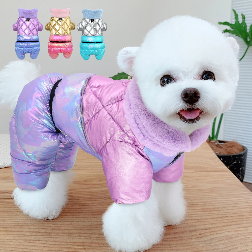 Dog Clothes Winter Waterproof Small Dog Overalls Reflective Pet Jumpsuit  Russian Style Male/Female Dog Coat Snowsuit Thick Warm - AliExpress