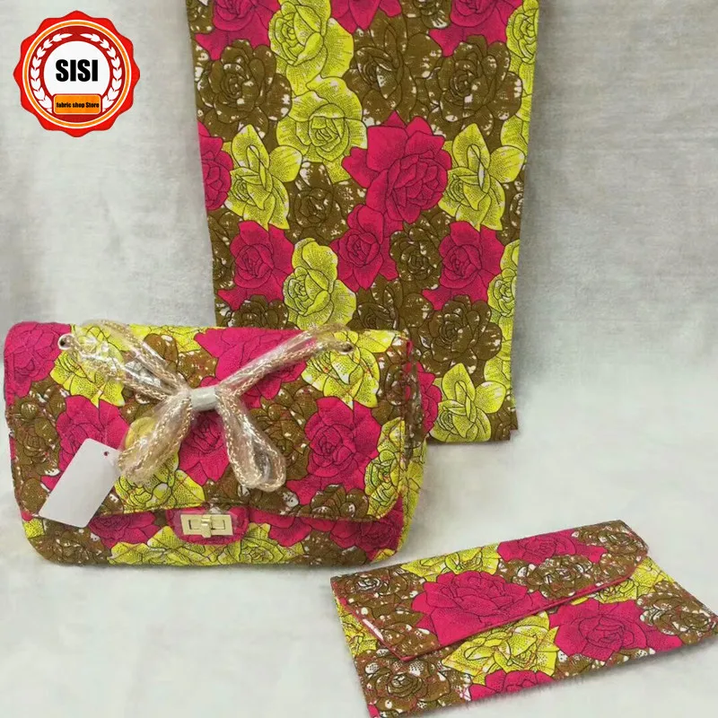 SISI Новинка! Высококачественная африканская Вощеная сумка костюм, популярные женские восковые сумки Анкара 6 ярдов Хлопок восковые принты ткани для вечерние