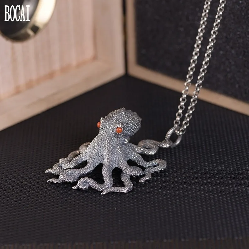 Серебряная подвеска S925 для мужчин ретро серебряная матовая трехмерная