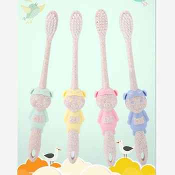 

1 pc Environmentally-friendly Straw Wheat Children Soft Hair Toothbrushes Thin Soft Heads Super Fine Toothbrush Head