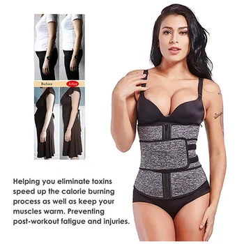 

Neoprene Sauna Shaper Waist Trainer Corset Sweat Slimming Belt For Women Weight Loss Compression Trimmer Workout Fitness