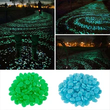 100 шт светится в темноте садовые камни Светящиеся Кубики для напитков для дорожек садовая дорожка для Патио газон сад двора Декор светящиеся камни