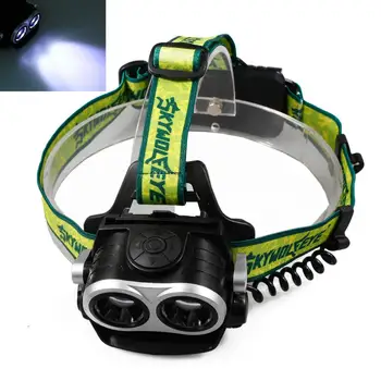 

SKYWOLFEYE F522 LED 2X XM-L T6 1000lm Double Head Headlamp USB Rechargeable Zoomable Headlight