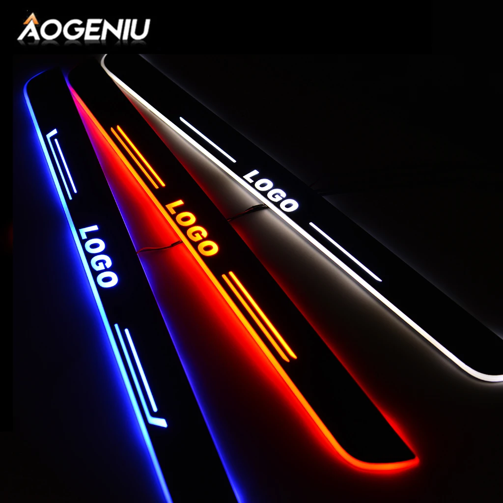 LED Car Door Sill Scuff Plate For Toyota GAIA (M1) 1998 - 2001 2002 2003 2004 Luminous Pedal Cover Trim Auto Accessories | Автомобили и