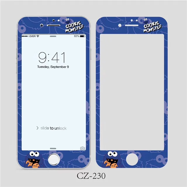 Закаленное стекло с уличным узором Sesame для iPhone 6 6s 7 8 Plus, Защитная пленка для экрана премиум класса - Цвет: 146