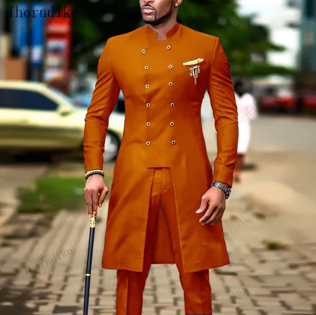 Thorndike Da Sposa Indiana Usura Casual Uomo Giacca Sportiva Uomini di  Colore Arancione Vestito Da Cerimonia Nuziale Sottile Si Adatta Alle uomini  (Jacket + Pants) abiti per Gli Uomini Sposo Smoking|Suits| -