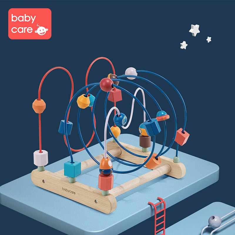 Babycare круглая головоломка 0-1-2 лет раннее развитие ребенка красочные головоломки строительные блоки действие обучение бисером