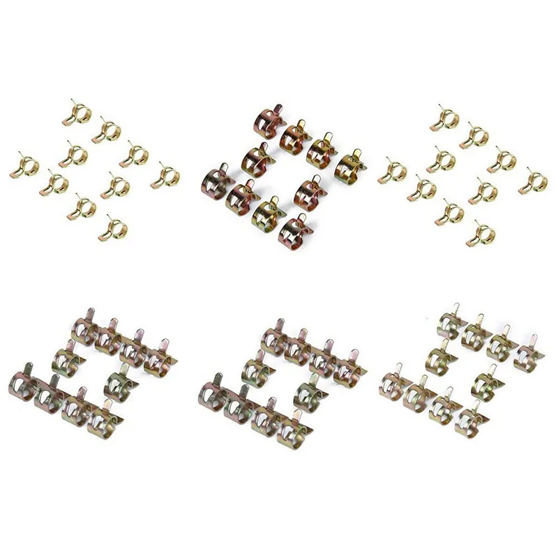 

60 x spring clamp Fuel hose Air pipe clamp Fastener (7mm, 10mm, 11mm, 14mm, 16mm, 17mm)