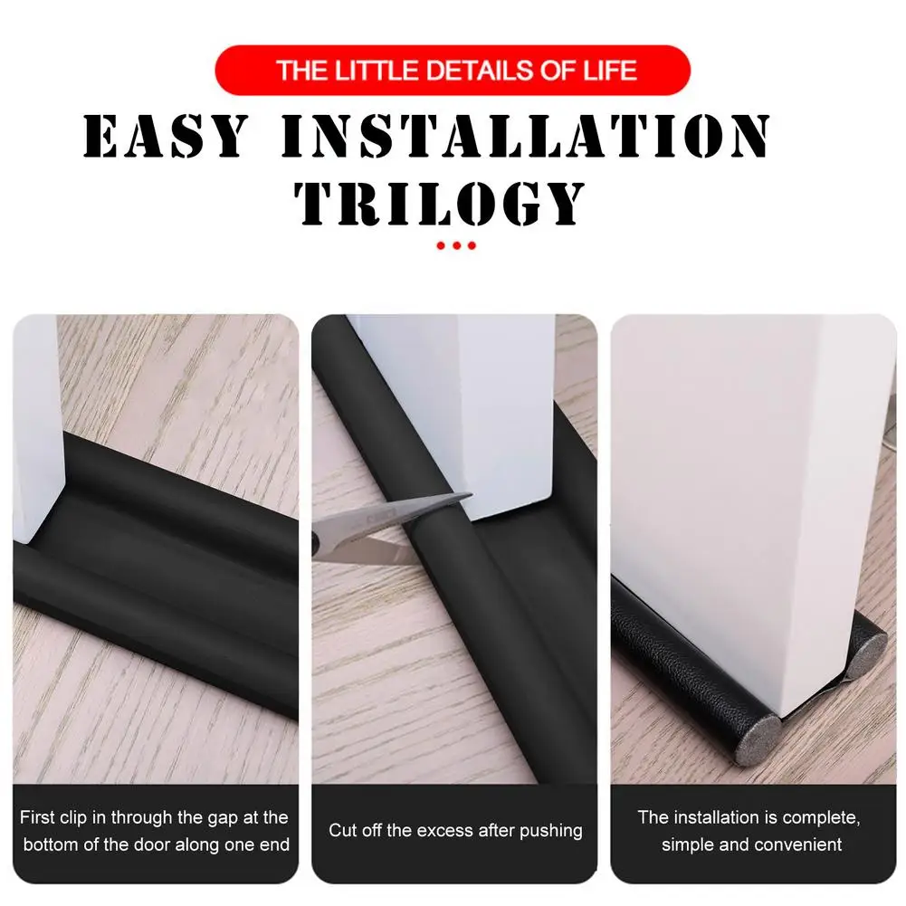 Door Draft Blocker Waterproof Door Draft Stopper Adjustable Foam Door