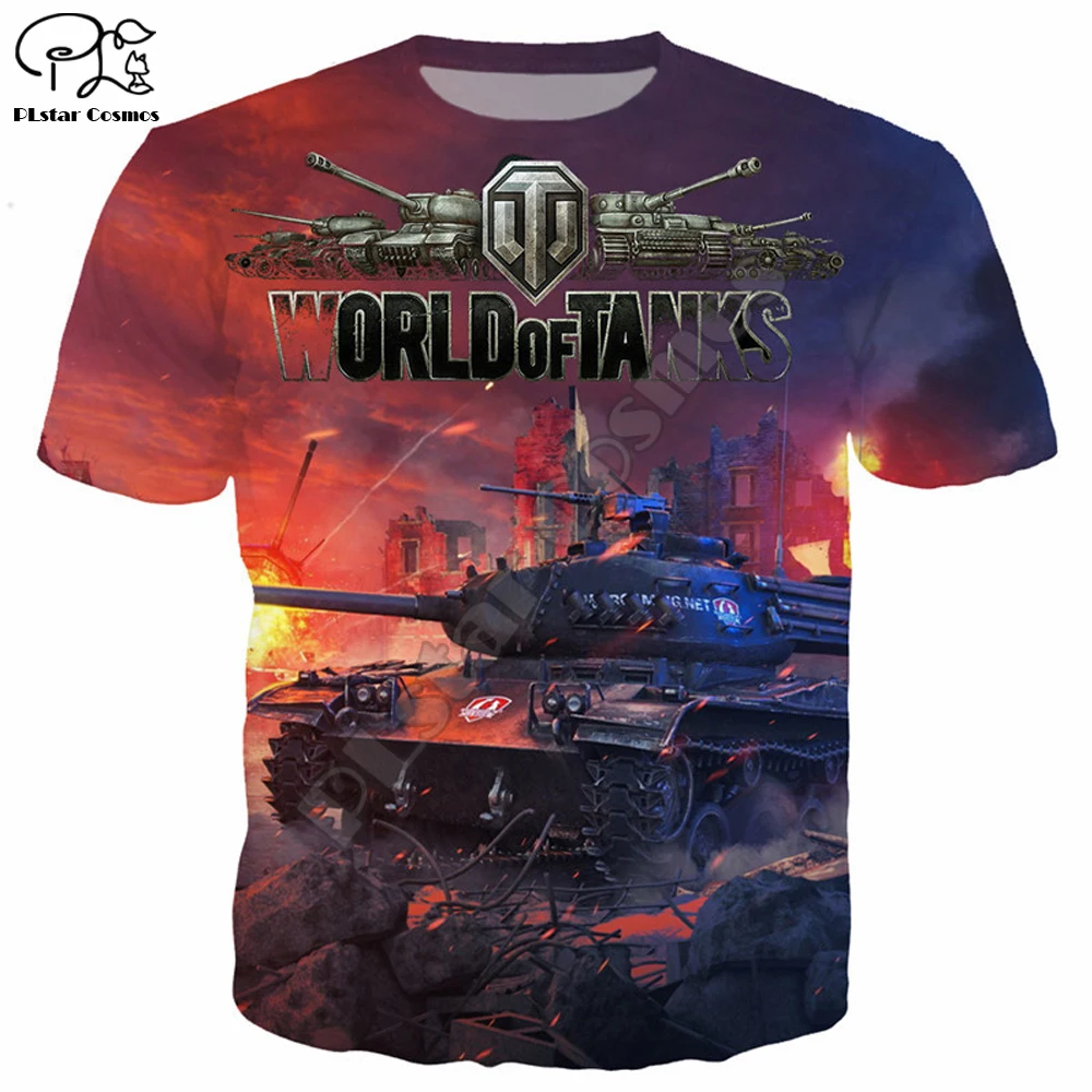 Новейшая летняя крутая Женская/Мужская футболка World Of Tanks, футболка с 3D принтом, Повседневная футболка в стиле Харадзюку, уличная одежда, стиль-005