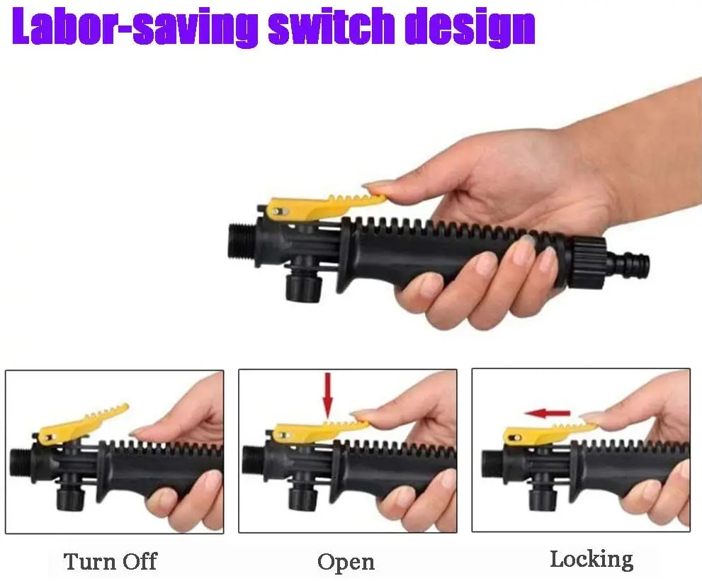 11.8in High Pressure Power Pasher Garden Pater Guns Variable Flow Controls Nozzle Water Gun Car Wash Watering Cleaning Tools