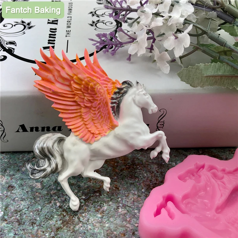 Angel Horse Silicone Fondant Cake Mold Mat Chocolate Decoration Baking DIY Tool Sugarcraft Kitchen Accessories Resin Art Mould | Дом и сад