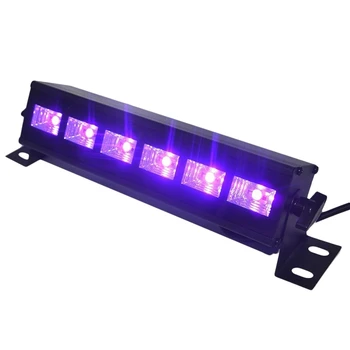 

Uv Led Bar Black Lights With 3W X 6 Leds Uv Bar For Parties Halloween Club Metal Housing,Eu Plug