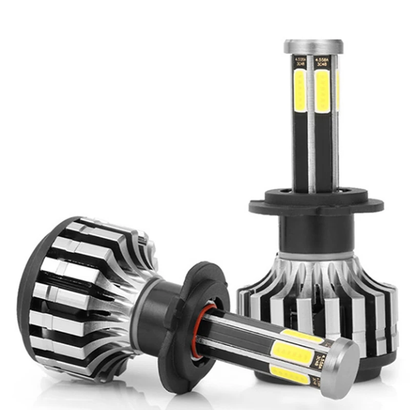 

2Pcs 3D Car Headlights 6 Sides COB H7 LED Bulb 360 degree Luminescence Super Bright 12000LM 110W H4 H11 9005 9006 Led Auto Light