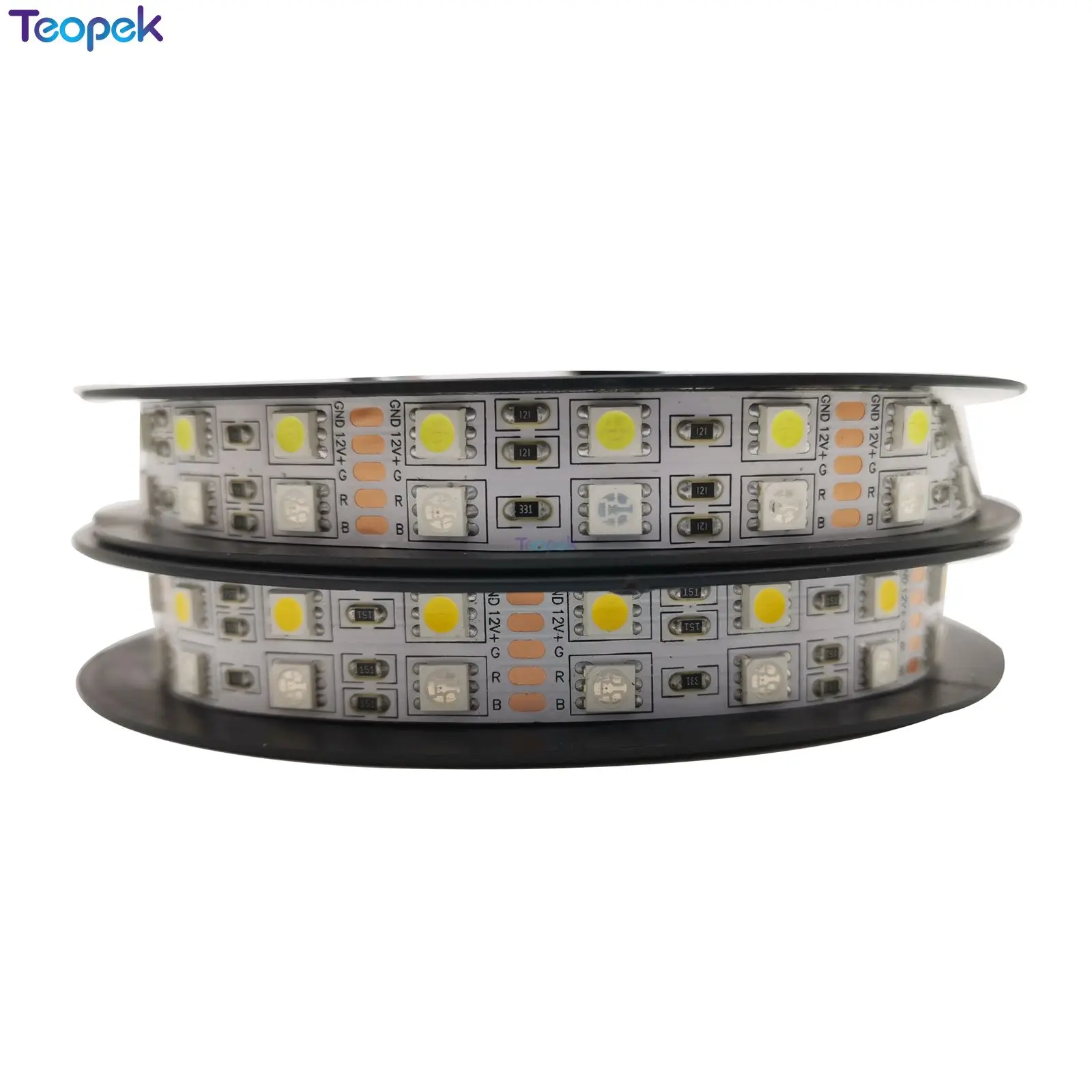 cheap Double Row 5050 RGBW RGBWW RGB+Cool White Warm White Flexible LED Strips DC12V 24V 5M roll 120led M 600LEDs