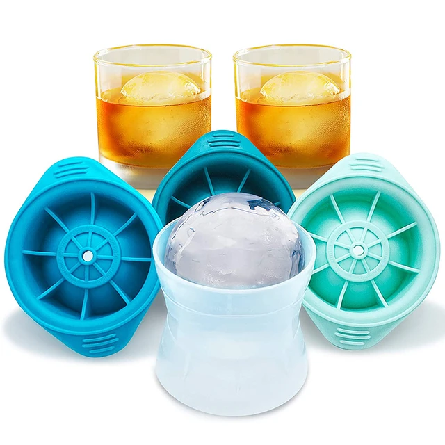 Round Ice Cube Mold Jumbo 2.5' Whiskey lce Ball Mold Scotch Ice Sphere Non  Alcoholic Drinks Silicone Ice Mold moldes de helado - AliExpress