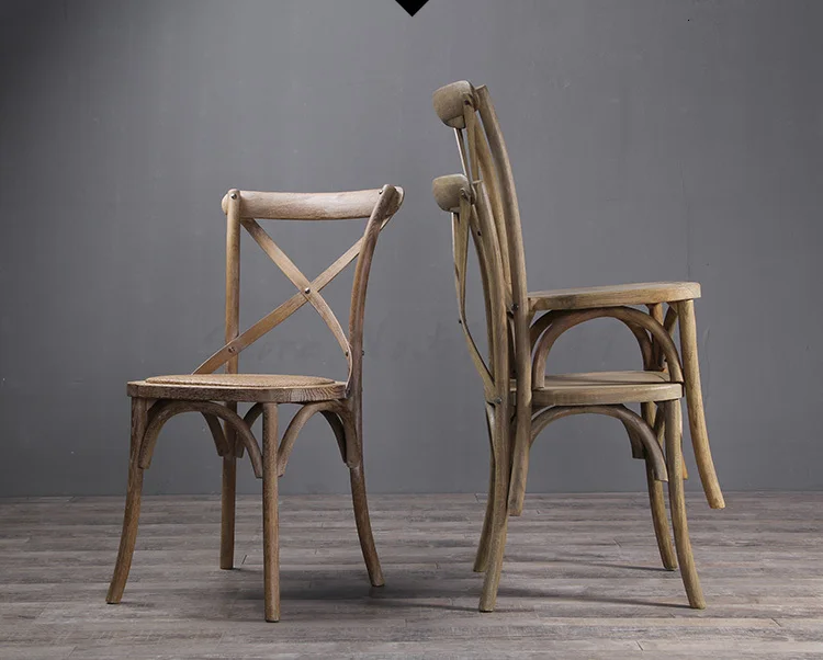 Американский обеденный стул из цельного дерева, простой домашний стул с ...