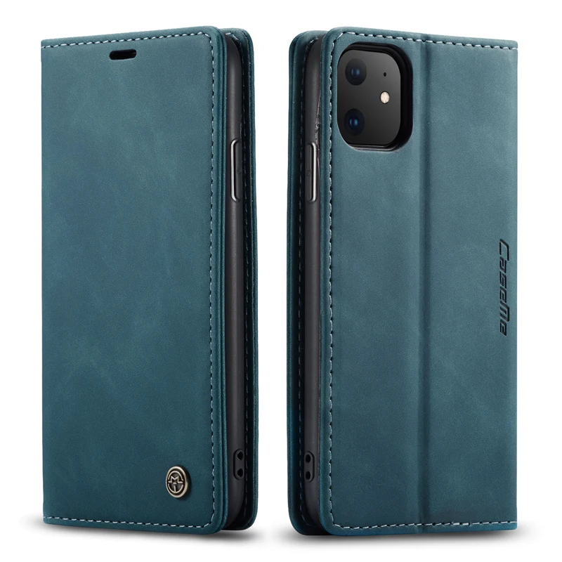 Синий Для iPhone 11 Pro Флип кожаный чехол Ретро Скраб Кошелек Стенд телефон сумка чехол Магнитный умный чехол для Apple iPhone11 Pro Max - Цвет: Синий