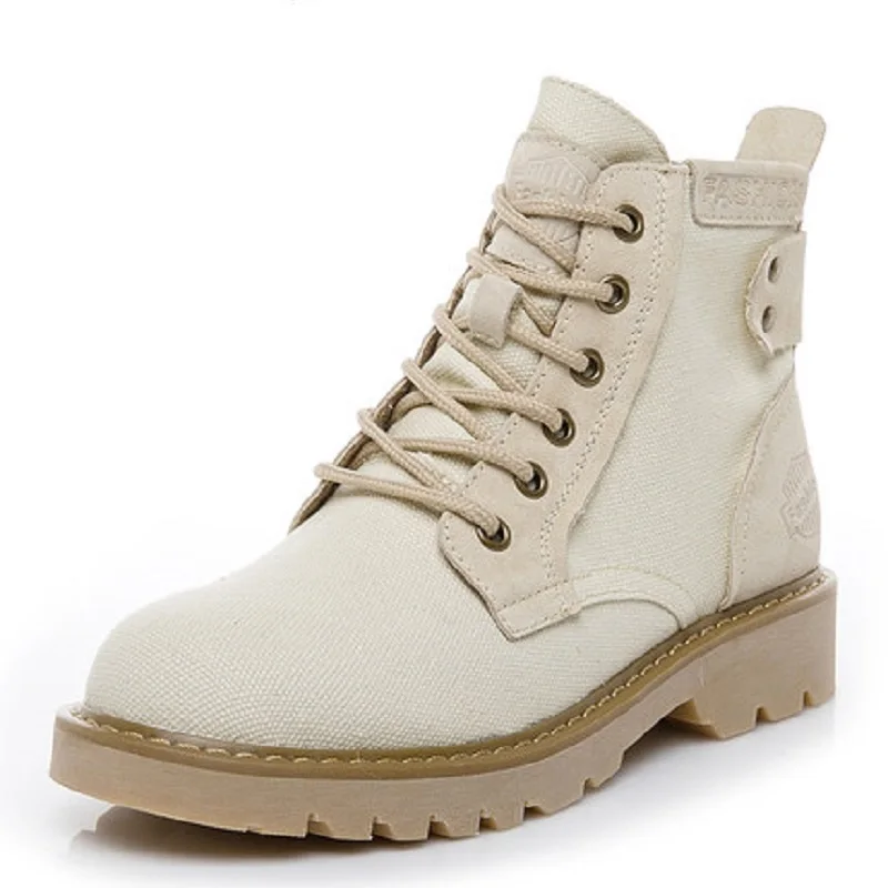 

Martin boots female 2019 summer new canvas shoes Korean version of the wild flat breathable boots children