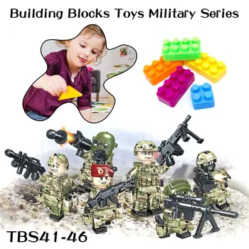 

Educational Assembled Building Blocks Toys Military Series Non-toxic Plastic Cartoon Dolls For Children Child Festival Gift