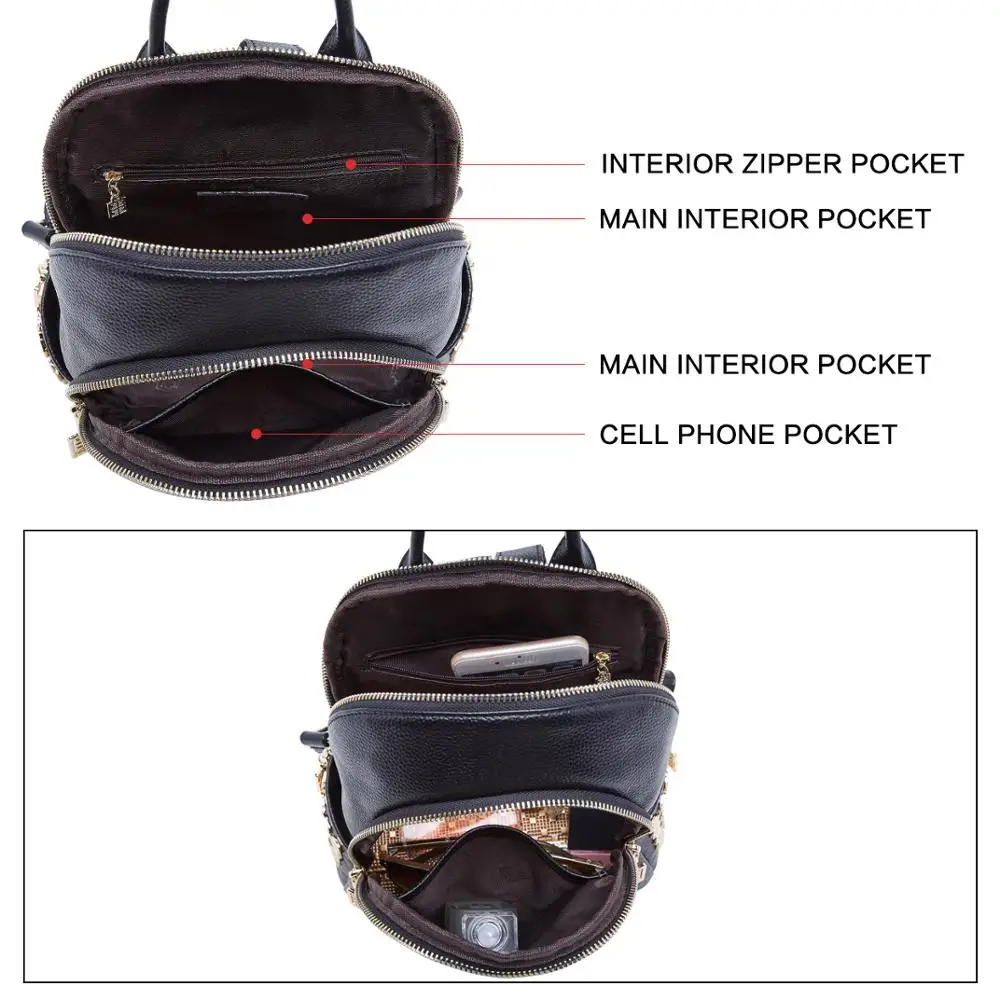 Маленький рюкзак из натуральной кожи для женщин 2019 модный школьный дизайнерская