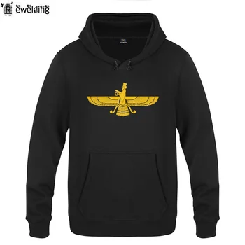

Mens Hoodies Farvahar Iran Persia Symbol Iranian Persian Zoroastrian Hoodie Men Fleece Long Sleeve Man's Sweatshirt Pullover New