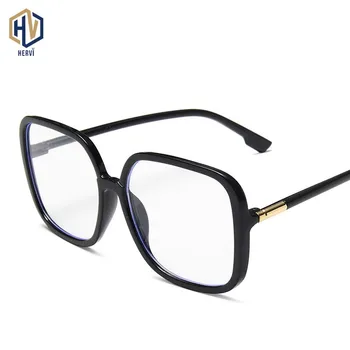 

Anti Blue Light Oversized Square Glasses Frame Brand Designer Black Big Eyeglass Frames High Quality Clear Lens Glasses