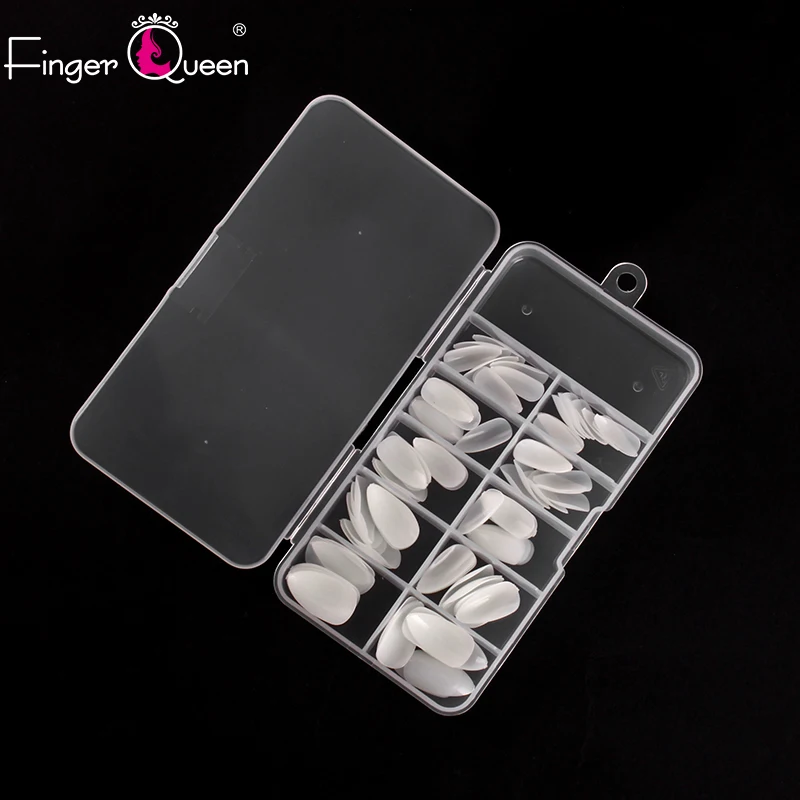 FingerQueen 100Pcs+Box Fashion Half Nail Tips False Nails Press On Nail False Fake UV Gel Nail Art Decoration Sexy Nails KP22